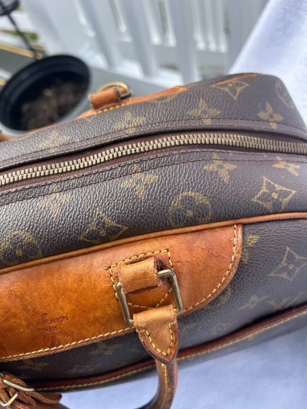 Auth Louis Vuitton MMonogram Deauville M47270 Hand Bag GOOD CONDITION! - Picture 15 of 16